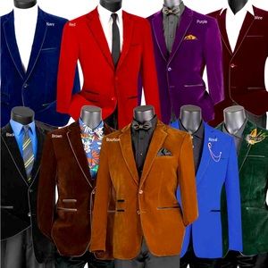 Classic men dress/casual velvet sport jackets